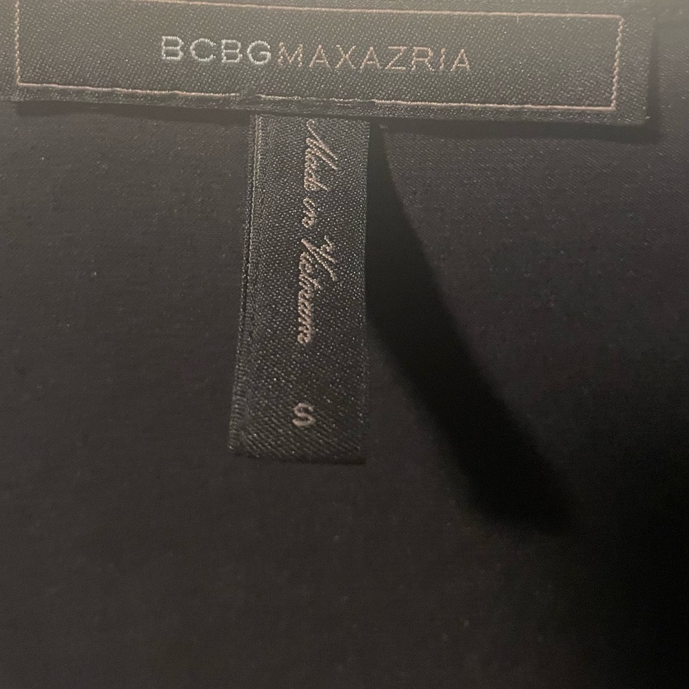 BCBGMaxAzria Asymmetrical Nikko Black Top (Size S) - Picture 6 of 7